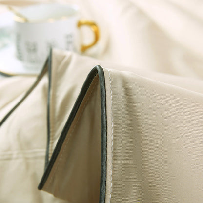 4 Pieces Set Summer Cool Feeling Bedding Set Air Conditioning Comfy Comforter Pillowcase Bed Sheet Khaki