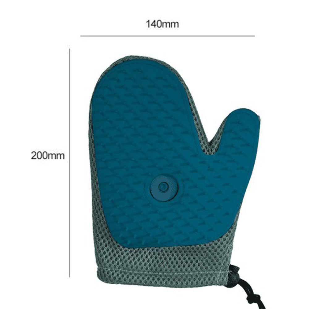 USB Spray Pet Grooming Glove for Cats Dogs - Dark Green