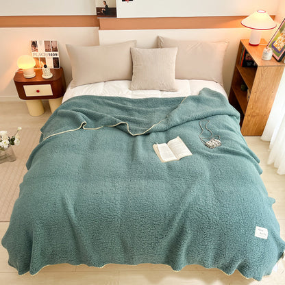 Sherpa Throw Blanket Winter Fuzzy Throws Cozy Blanket Green