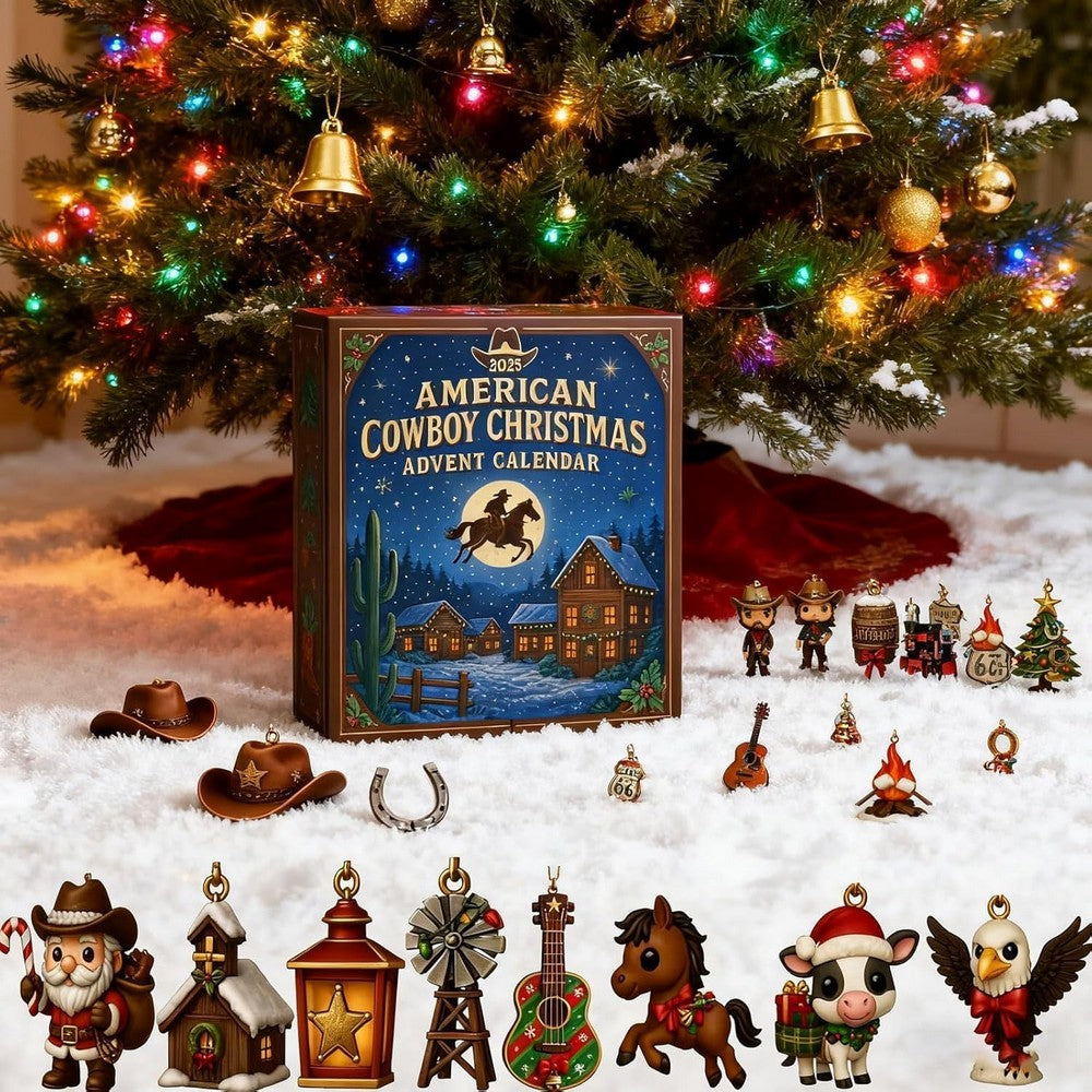 Cowboy Christmas Advent Calendar with 24 Daily Surprises Countdown Calendar