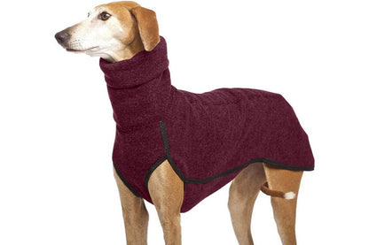 Dog Jumper Fleece Vest Sweater Stretch Sweatshirt - Wine Red