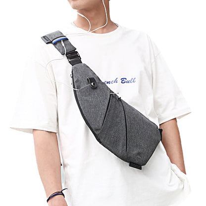 Multifunctional Anti-theft Sling Chest Pack Crossbody Bag Gray
