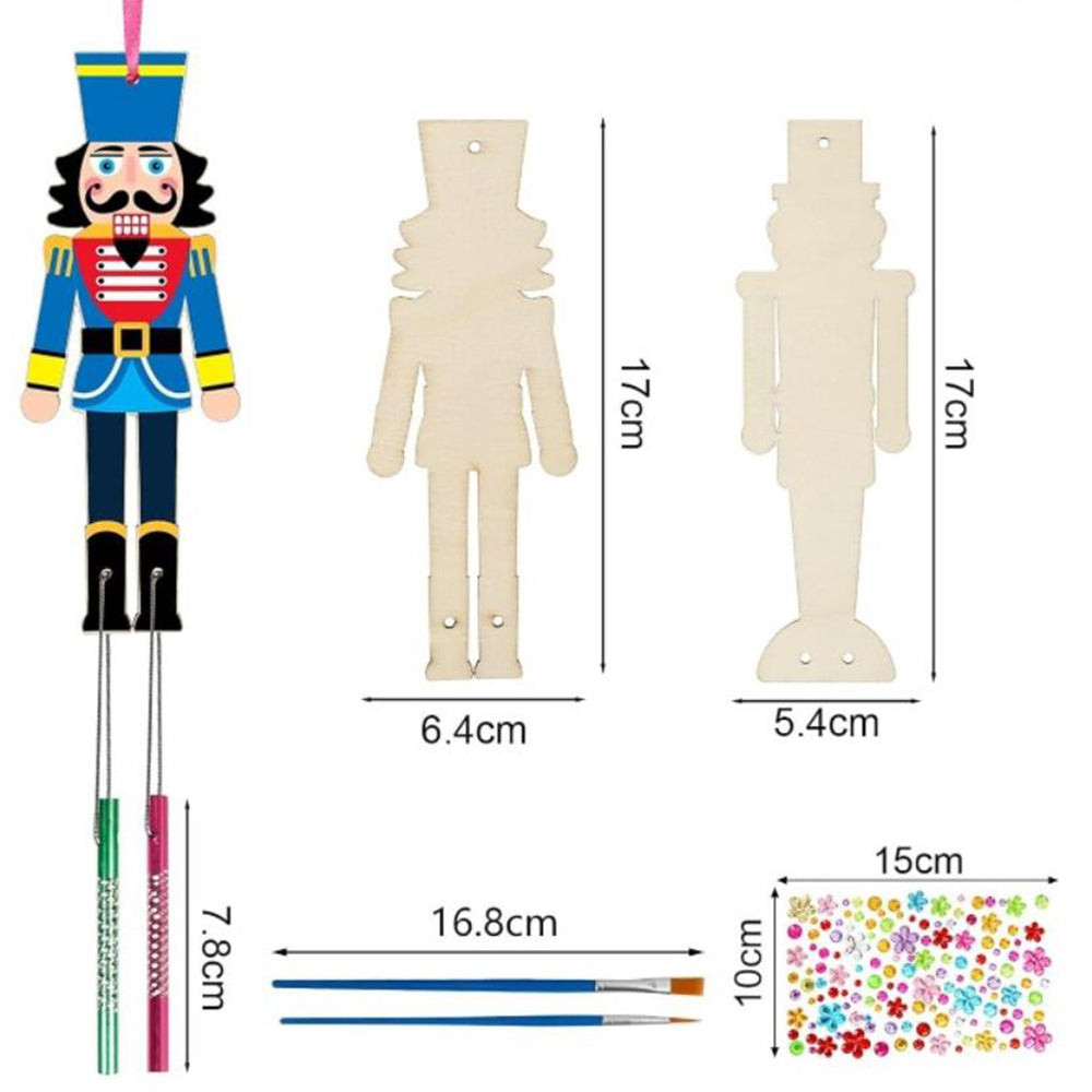 3D Wooden Wind Chime Craft Kit for Kids DIY Wind Chimes Decorative Ornament Nutcracker Style