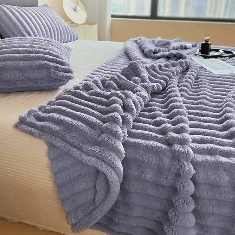 Throw Blanket for Couch Sofa Soft Fleece Throw Blankets Room Home Decor-Purple