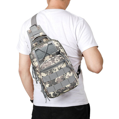 Outdoor Sport Chest Bag Sling Shoulder Bag for Men Gray