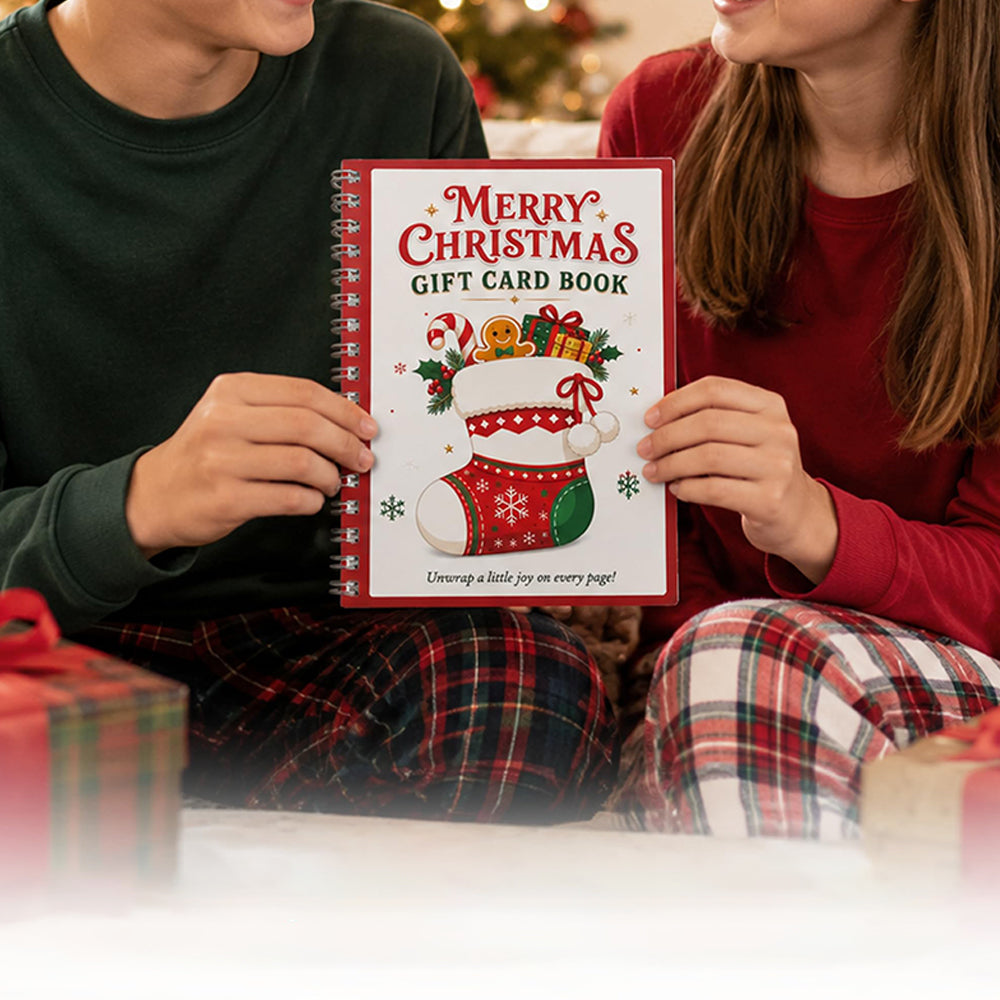 4 Pieces Christmas Gift Card Book Coil Bound Card Holder Book