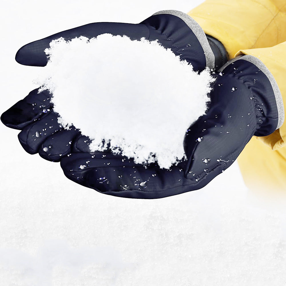 Pair of Winter Ski Gloves for Men Women Touch Screen Cycling Driving Gloves Blue