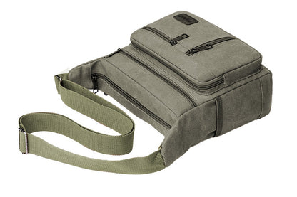 Men Vintage Crossbody Canvas Messenger Shoulder Bag-Green