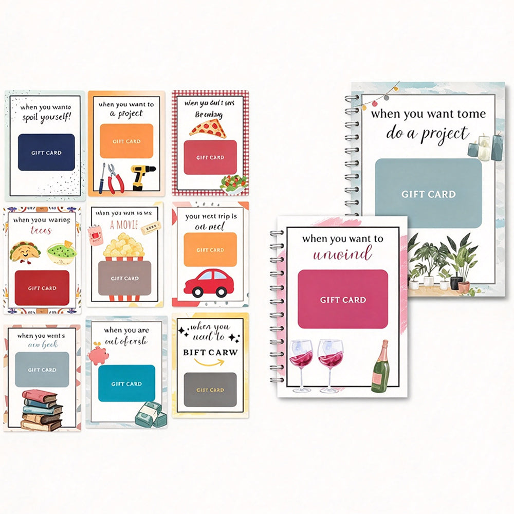 Christmas Gift Card Book Spiral Bound Gift Card Holder Notebook A5 - Christmas Tree