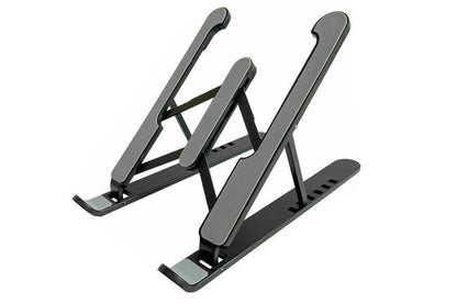 Adjustable Height Foldable Aluminum Laptop Stand - Black