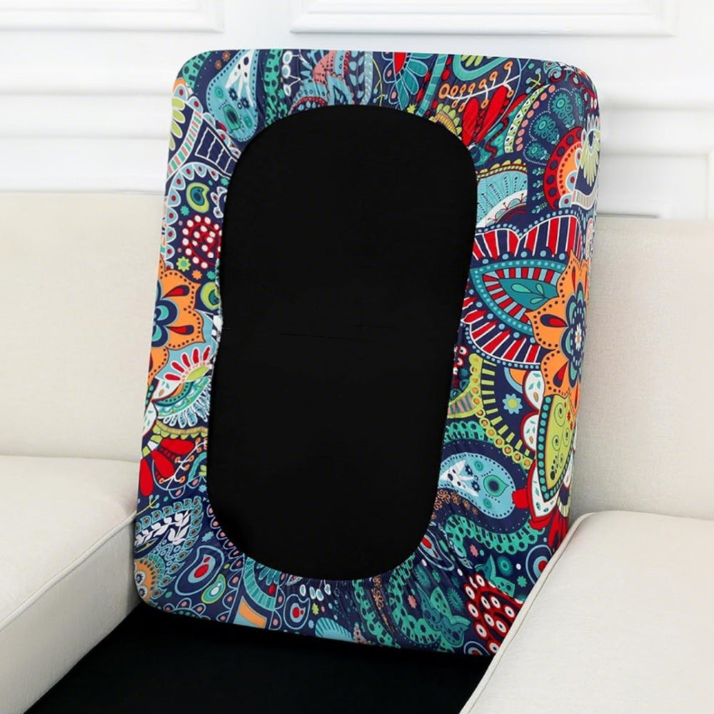 4Pcs Patio Stretchable Seat Cushion Covers for Furniture-Blue