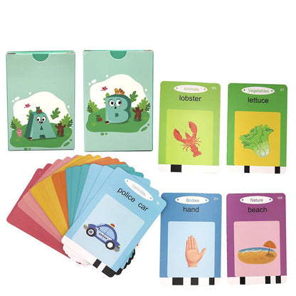 Kids 224 Words Talking Flash Cards Set Preschool Words Learning Cards Toy Blue