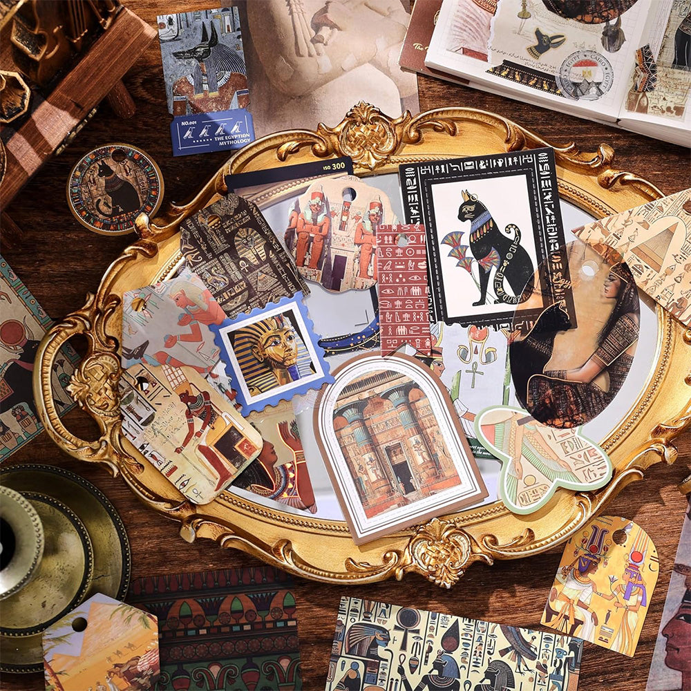 Vintage Scrapbook Kit Bullet Junk Journal Kit with Scrapbooking Supply-Egyptian