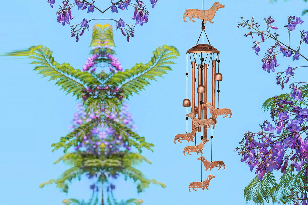 Wind Chime for Outside Patio Garden -Dachshund
