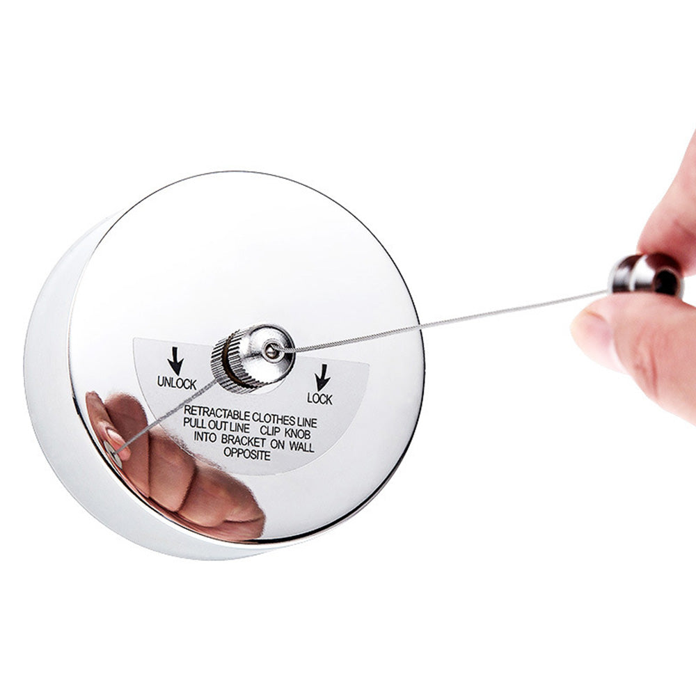 9FT Stainless Steel Retractable Clothesline ââ‚?Indoor Bathroom Drying
