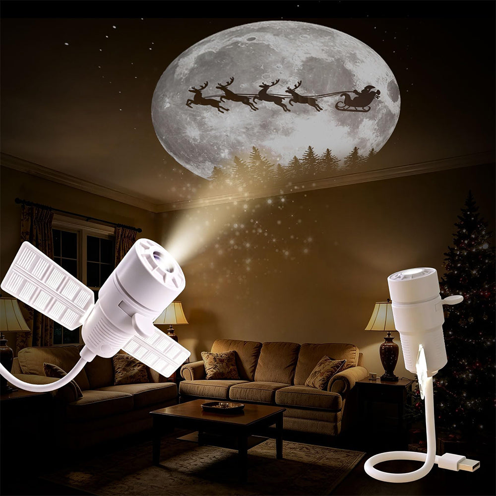 Christmas USB Projector Light with Slides Night Light Projector with 3 Slides