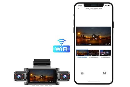 4-Channel WiFi Dash Cam Car Recorder with 64GB TF Card