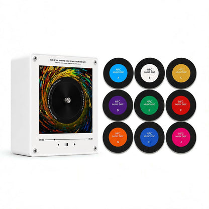 NFC Music Player with 9 Discs Retro Vinyl Record Player