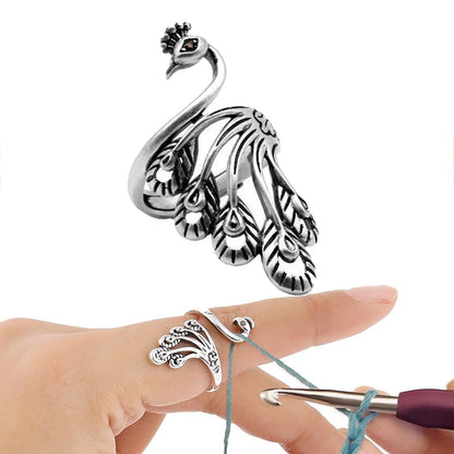 2Pcs Adjustable Ring Knitting Loop Knitting Sewing Accessories Style 1