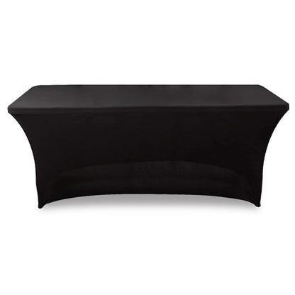 Rectangular Spandex Stretch Tablecloth for Wedding Party Black