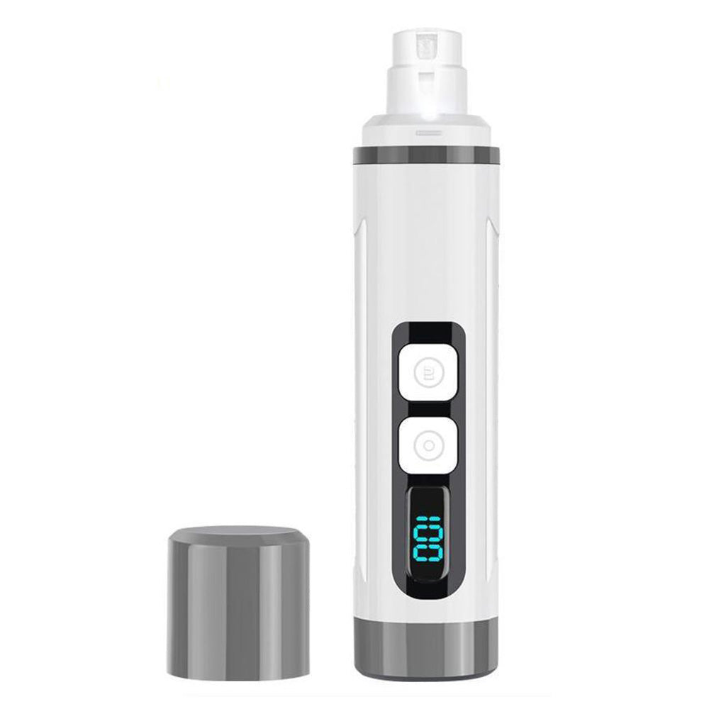 Pet Nail Grinder with LED Light Rechargeable Dog Cat Nail Trimmer Grey