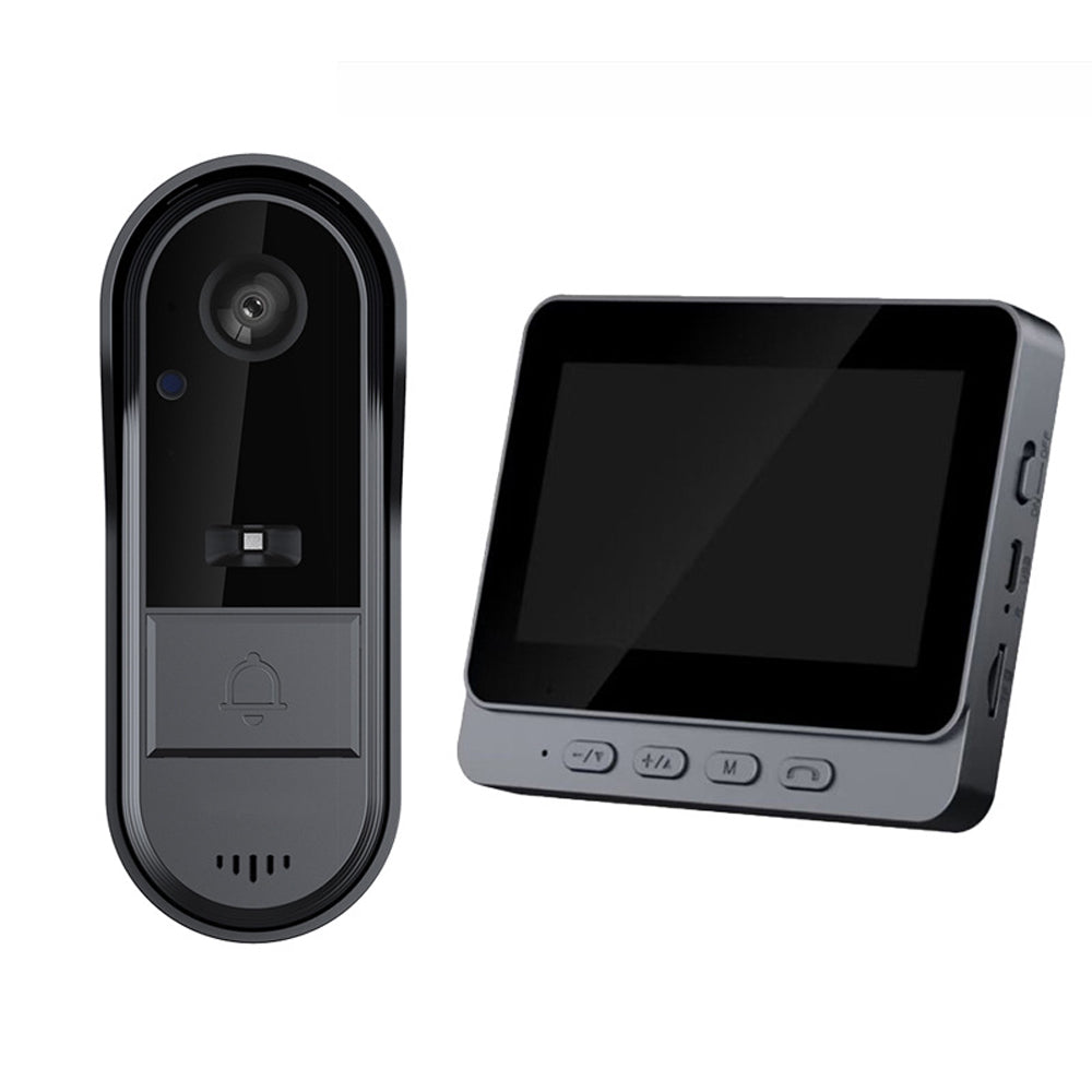 1080P Wireless Smart Doorbell Camera No Subscription with 4.3in Monitor