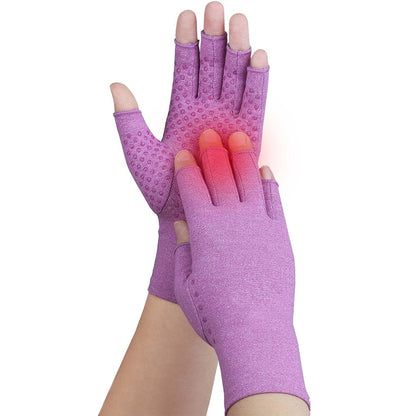 Women Arthritis Compression Gloves Anti-Slip for Hand Pain and Osteoarthritis -Puple
