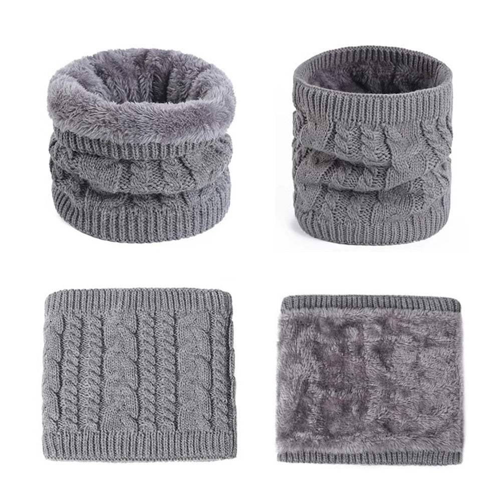 Winter Neck Gaiter Fleece Thick Neck Warmer Cover Ski Gaiters for Men Women-Grey