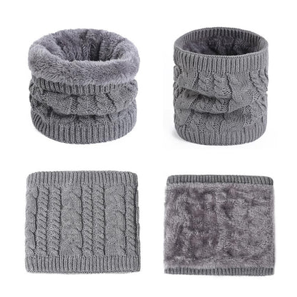 Winter Neck Gaiter Fleece Thick Neck Warmer Cover Ski Gaiters for Men Women-Grey