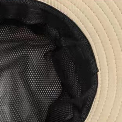 Foldable Wide Brim UV Sun Hat with Wind Strap for Fishing Hiking - Khaki