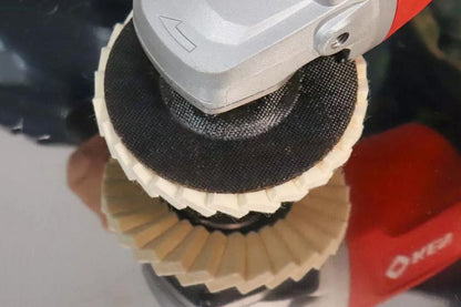 6Pcs Wool Felt Flap Buffing Grinding Shutter Wheels for Angle Grinder Marble Stone