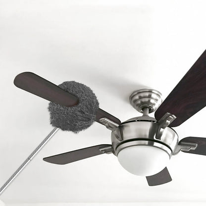 Adjustable Ceiling Fan Cleaner Duster Microfiber Duster for Walls Door Window Top Cleaning Gray