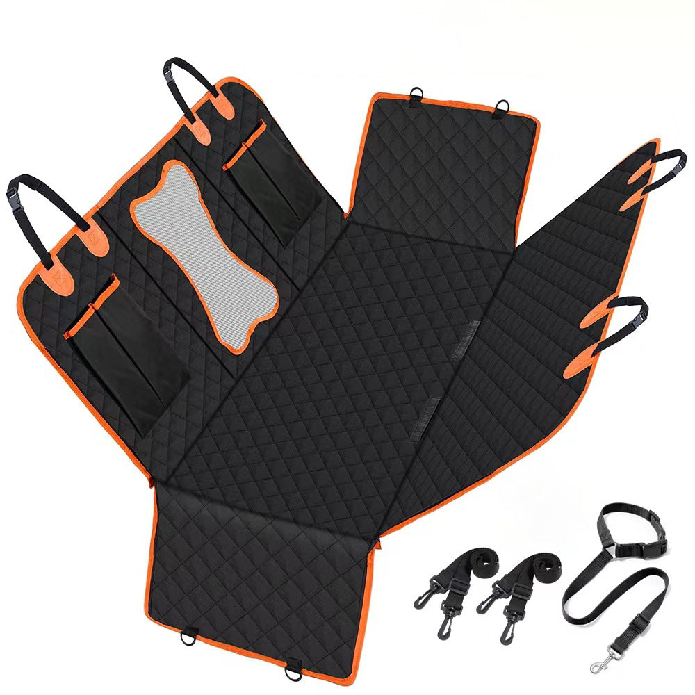 Large Back Seat Extender with Side Flaps for Pets Water-Resistant Dog Car Seat Cover
