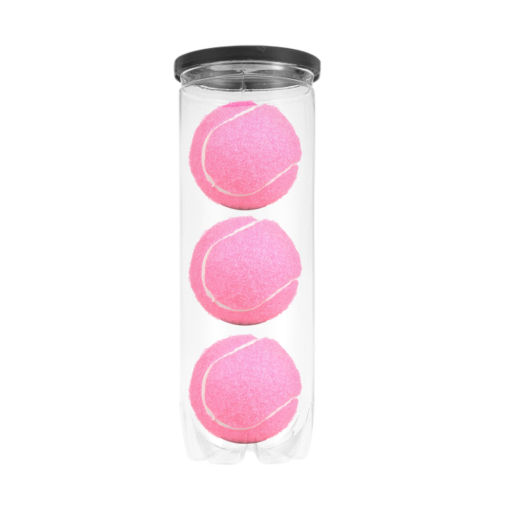 3Pcs Pink Practice Tennis Balls High Bounce Training Playing Tennis Balls for Beginners