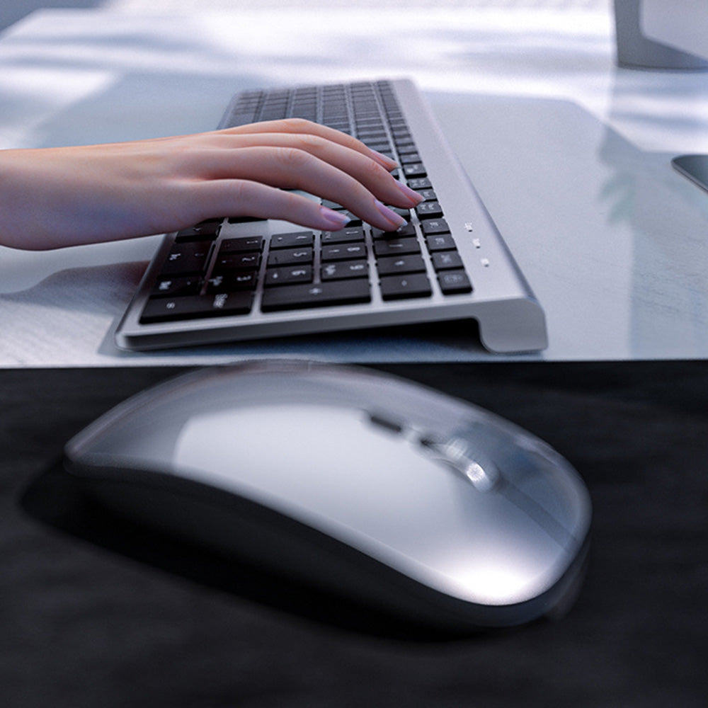 2.4GHz Bluetooth Wireless Keyboard And Mouse Combo For Computer Laptop PC -Dark Grey