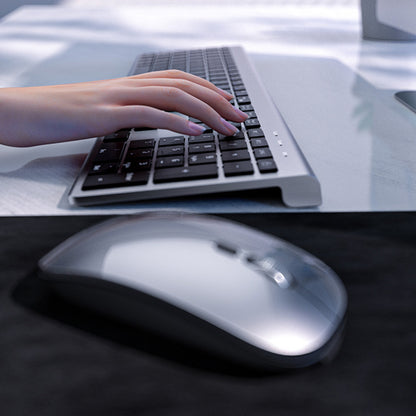 2.4GHz Bluetooth Wireless Keyboard And Mouse Combo For Computer Laptop PC -Dark Grey
