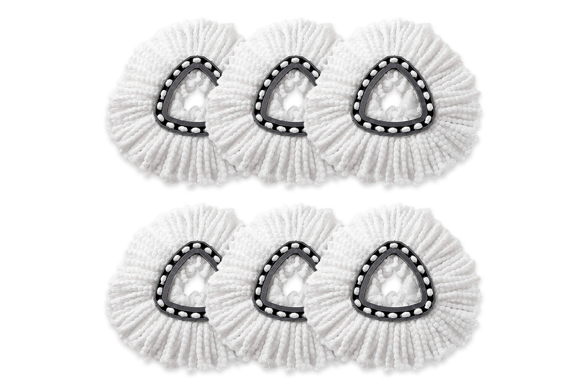 6Pcs Spin Mop Replacement Head Microfiber Mop Refill for Ocedar Vileda Triangle Swivel Mops