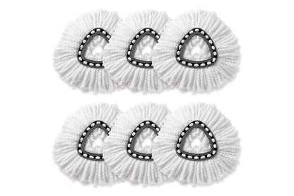 6Pcs Spin Mop Replacement Head Microfiber Mop Refill for Ocedar Vileda Triangle Swivel Mops