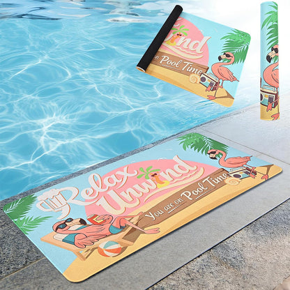 Summer Pool Floor Mat Non Slip Diatomite Mat for Outdoor Patio Beach-Style1