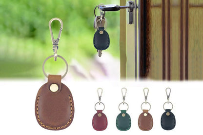 4Pcs For Apple AirTag PU Leather Holder Keyrings Dog Keychain Pet Cases