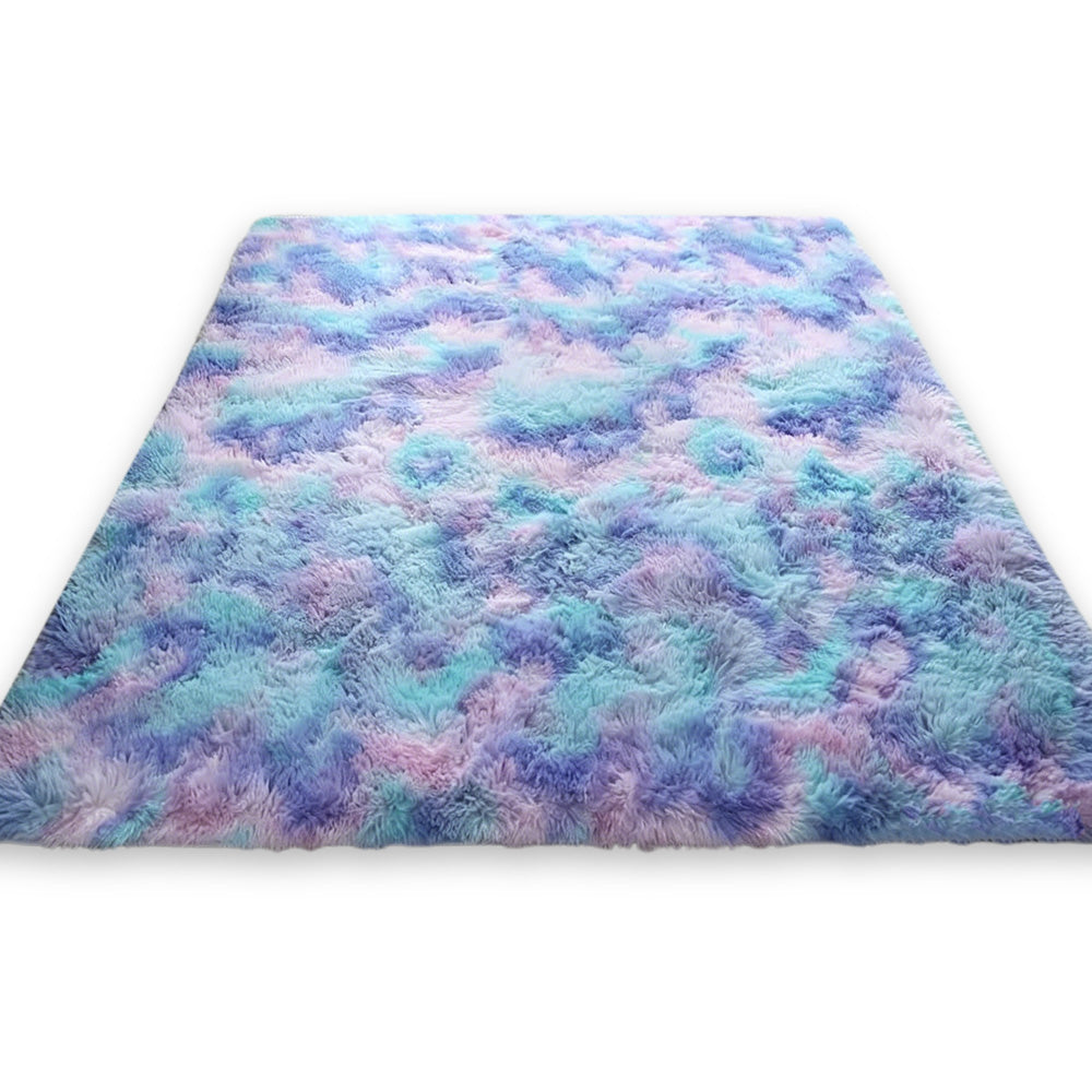 Plush Area Rug Soft Fluffy Carpet for Bedroom Living Room Dorm Room-Blue