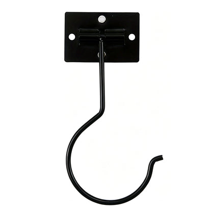 Self Adhesive Foldable Banana Hook for Under Cabinet Metal Holder for Kitchen-Black