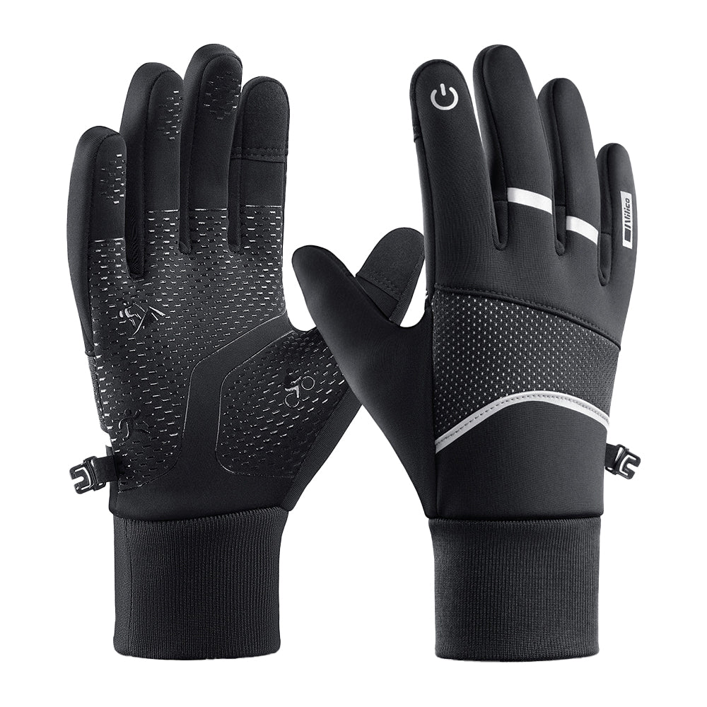 Unisex Touch Screen Gloves Winter Warm Riding Gloves Running Mittens Black