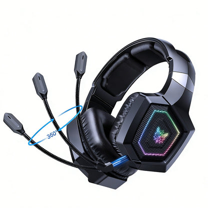 2.4GHz Wireless Gaming Headset with Flip Microphone for PC-Black