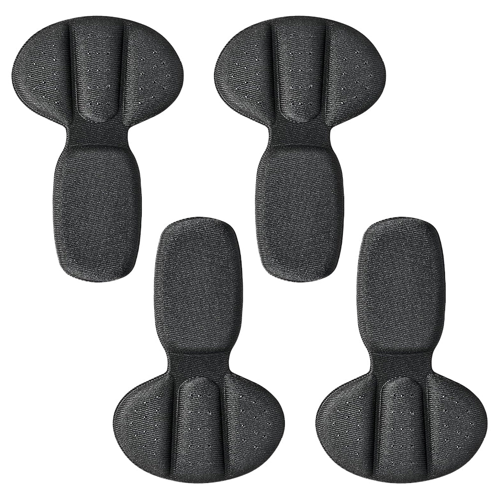 2 Pairs of Back of Heel Cushion Pads Mesh Adhesive Heel Grips Inserts Heel Protectors Black