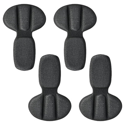 2 Pairs of Back of Heel Cushion Pads Mesh Adhesive Heel Grips Inserts Heel Protectors Black