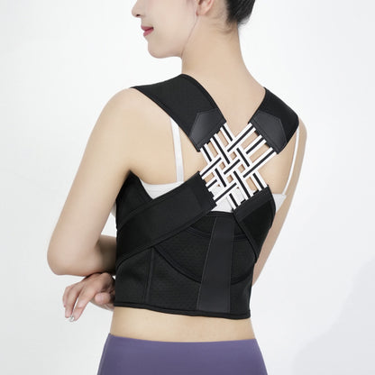 Adjustable Unisex Shoulder Brace Belt Low Back Support For Women Men-Black