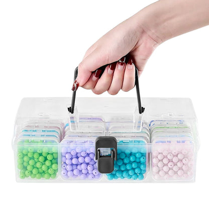 Clear Beads Storage Box 24-Grid Small Container Set