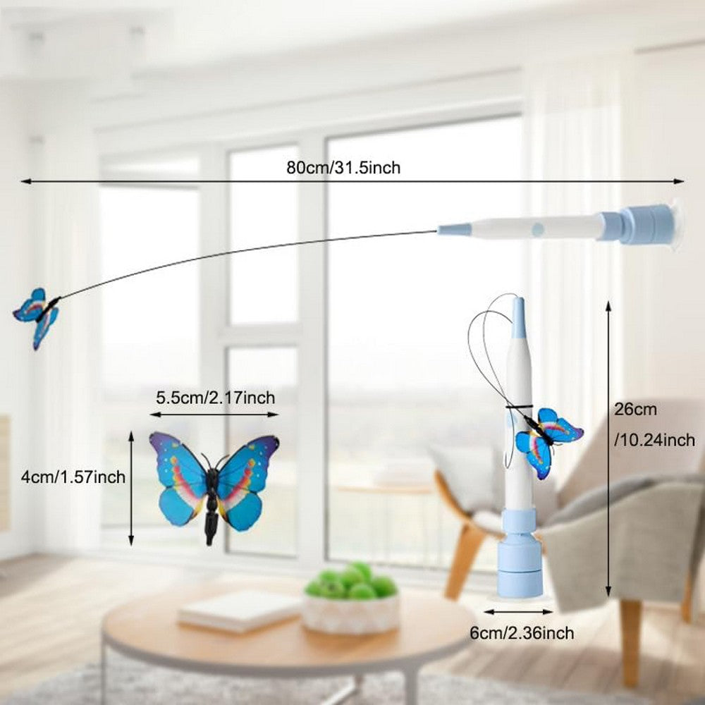 Interactive Cat Toys Electric Cat Teaser with 360-degree Spinning Butterfly