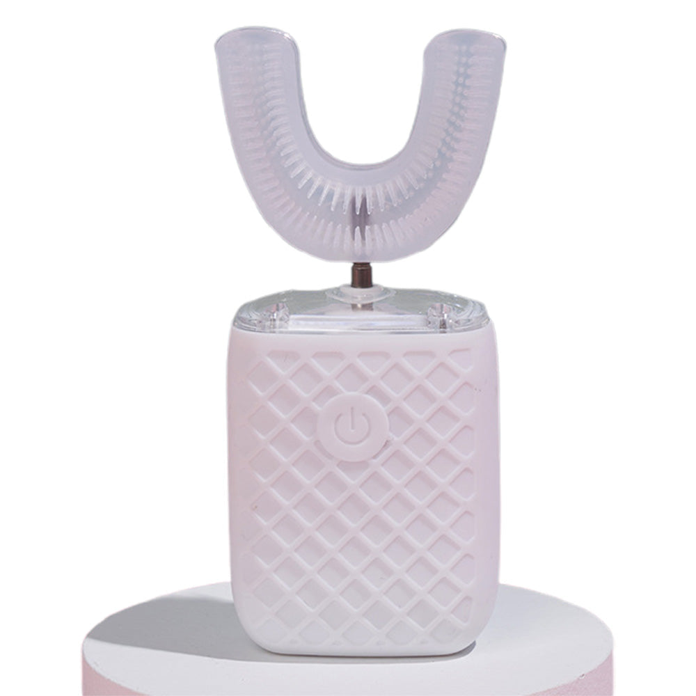 U-Shaped Automatic Electric Toothbrush ¨C With Built-In Sanitizing Cup White